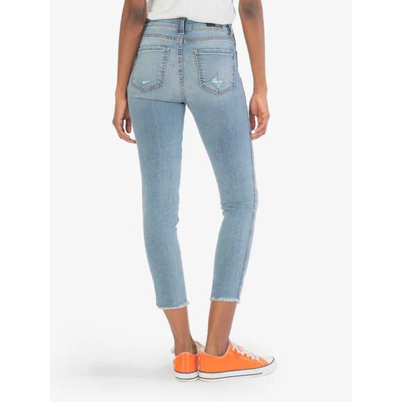 Kut From The Kloth 4 Connie High Rise Fab Ab Crop Jeans Stretchy Denim Cotton - Picture 13 of 13